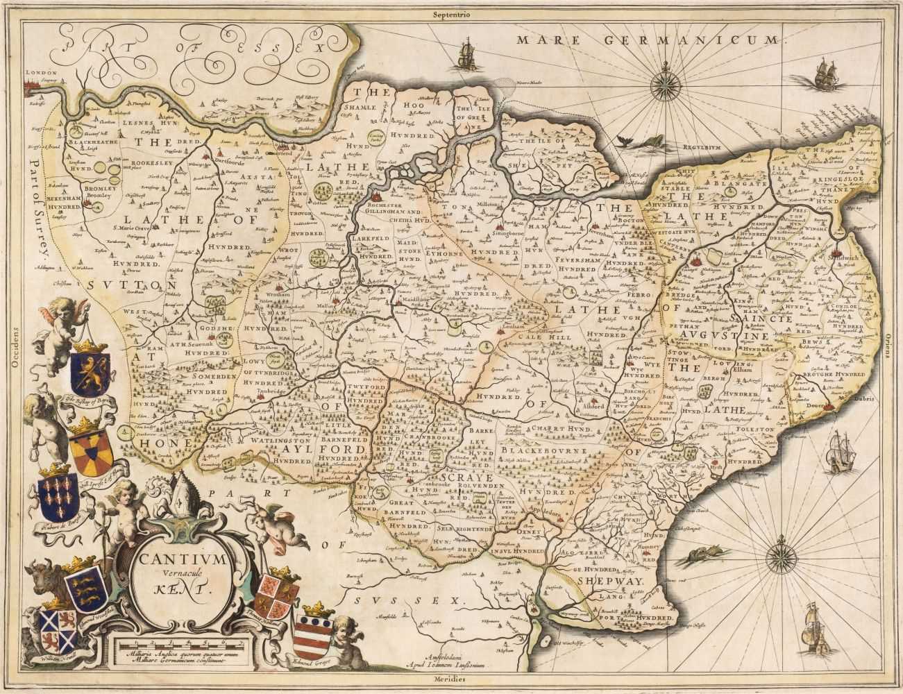 Lot 184 - Kent. Fourteen Maps of Kent, 18th & 19th century