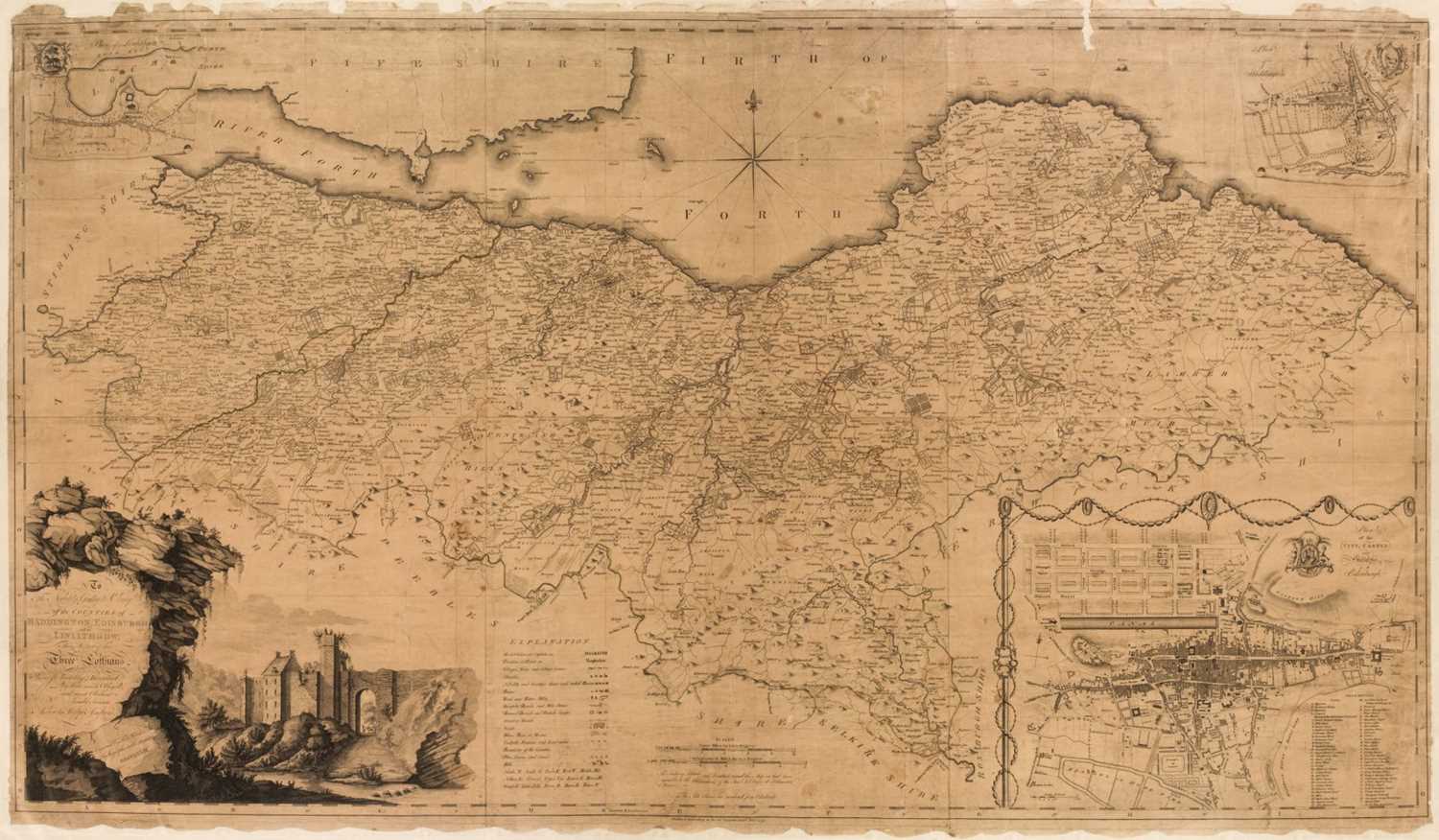 Lot 215 - Scotland. Armstong (Andrew & Mostyn), ..., Haddington, Edinburgh and Linlithgow..., 1773