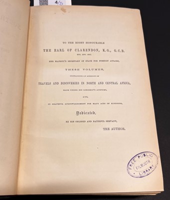 Lot 4 - Barth (Heinrich). Travels and Discoveries in North and Central Africa, 1st edition, 1857-58