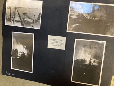 Lot 473 - WWII Army Fire Service. A WWII photograph album