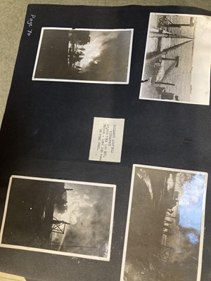 Lot 473 - WWII Army Fire Service. A WWII photograph album