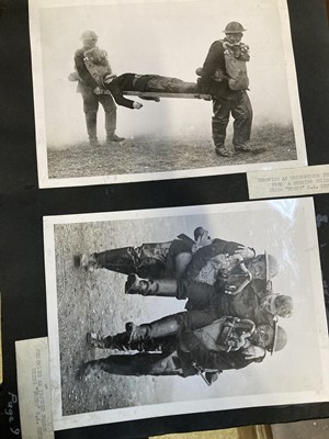 Lot 473 - WWII Army Fire Service. A WWII photograph album