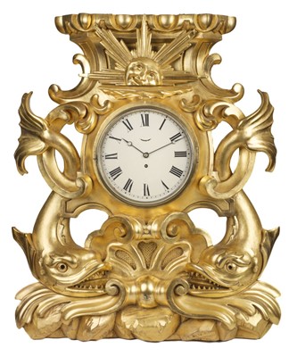 Lot 279 - P&O. A fine Victorian giltwood wall clock by James Muirhead, Glasgow circa 1870