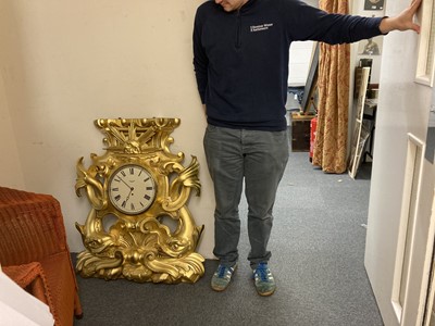 Lot 279 - P&O. A fine Victorian giltwood wall clock by James Muirhead, Glasgow circa 1870