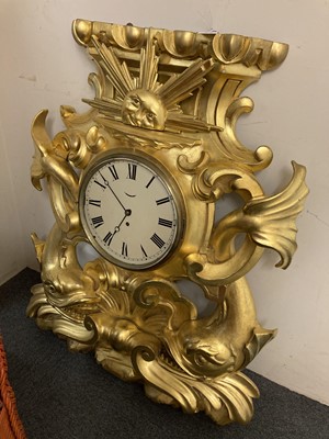 Lot 279 - P&O. A fine Victorian giltwood wall clock by James Muirhead, Glasgow circa 1870