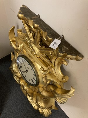 Lot 279 - P&O. A fine Victorian giltwood wall clock by James Muirhead, Glasgow circa 1870