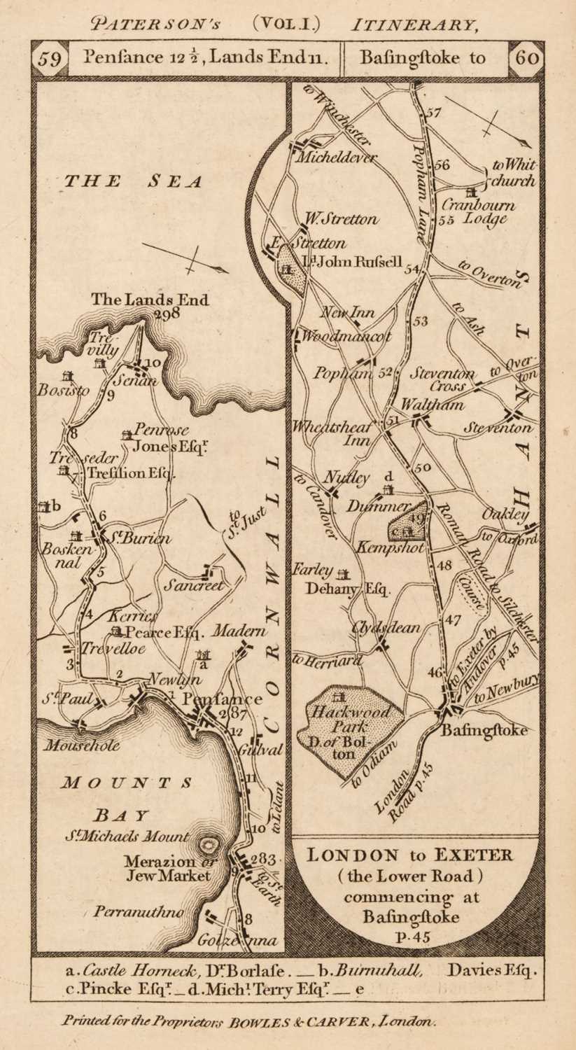 Lot 63 - Paterson (Daniel). Paterson’s British Itinerary, 2 vols., 1800