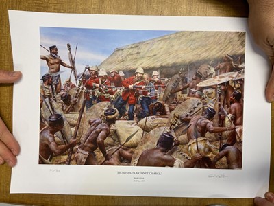 Lot 465 - Noon  (Steve). 'Bromhead's Bayonet Charge' plus 2 Arnhem prints