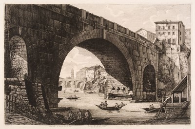 Lot 286 - Rossini (Luigi, 1790-1857). Two uncoloured etchings of Bridges in Rome, 1822