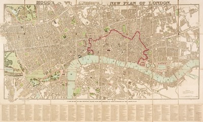 Lot 193 - London. Mogg (Edward), Mogg's New Plan of London, January 1st 1838