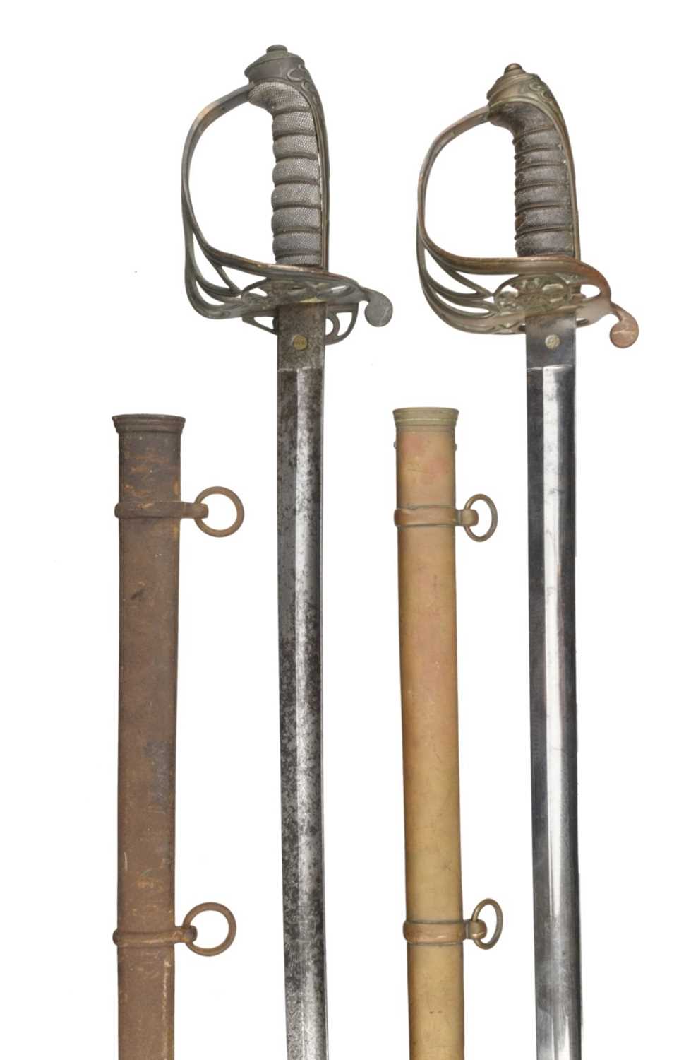 Lot 402 - Swords. Two Victorian 1845 pattern infantry