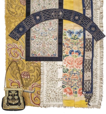 Lot 615 - Embroidery. A portion of early tapestry, British, circa 1700