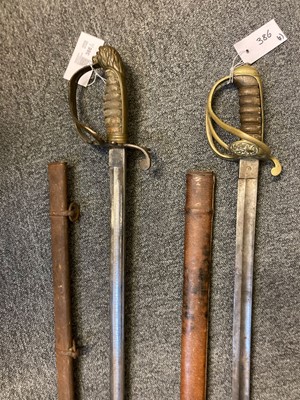 Lot 386 - Swords. A 19th century Indian Police sword plus one other