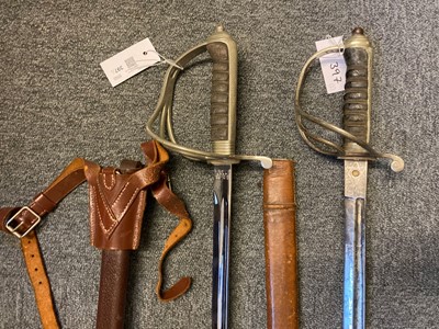 Lot 397 - Swords. A WWI Royal Artillery officer's sword and South African sword