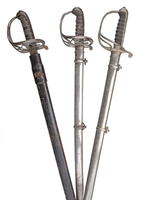 Lot 395 - Swords. A Victorian Rifle Volunteer officer's sword and two others