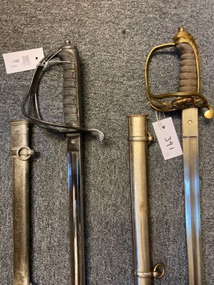 Lot 391 - Swords. A Victorian 1845 pattern infantry officers sword by Firmin & Sons plus another sword