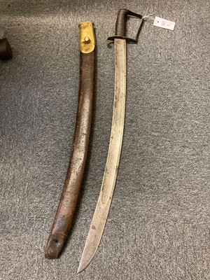 Lot 369 - Sword. A 19th century Indian Mounted Artillery sword