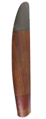 Lot 70 - Propeller. A WWI laminated mahogany propeller blade