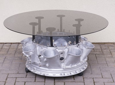 Lot 367 - Rolls Royce Coffee Table. A novelty coffee table