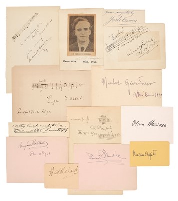 Lot 319 - Composers’ Autographs. Autograph Musical Quotations Signed, late 19th & early 20th century