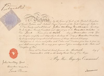 Lot 249 - Victoria (1819-1901). Document signed, 1899