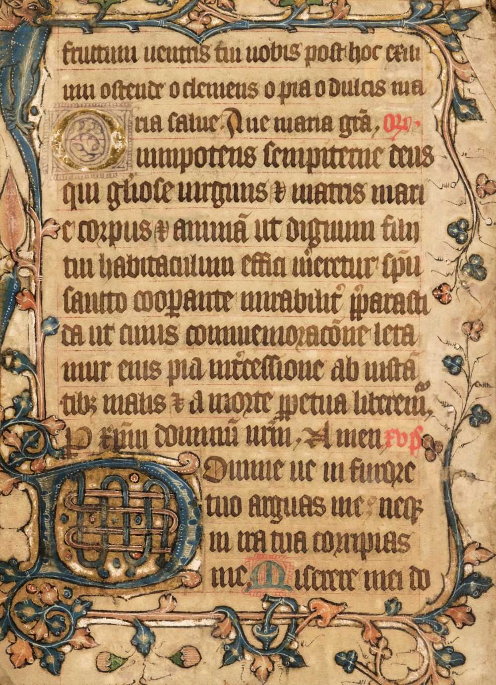 Lot 299 - Illuminated leaves. Sixty illuminated