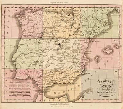 Lot 217 - Spain & Portugal. Mentelle (Edme), Map of Spain and Portugal, John Stockdale, 1808