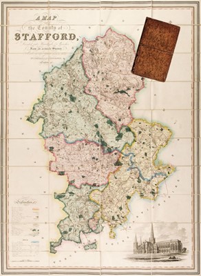 Lot 197 - Staffordshire. Phillips (J. & Hutchings W.F.), A Map of the County of Stafford..., 1832