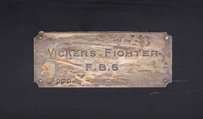 Lot 95 - Vickers Fighter F.B.5. A fine WWI silver presentation model of the Vickers Fighter