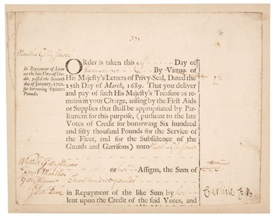 Lot 217 - Walpole (Robert, 1676-1745).  Document Signed, ‘R Walpole', 1741