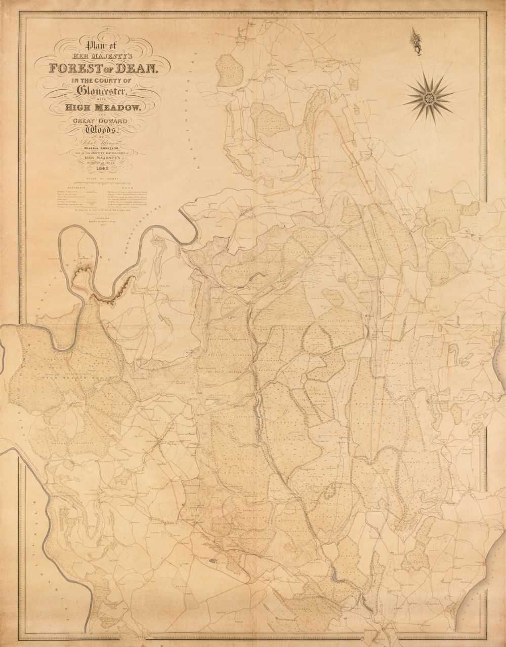 Lot 172 - Gloucestershire. Atkinson (John), Plan of Her Majesty's Forest of Dean..., 1842