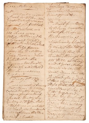 Lot 283 - Napoleonic Wars. A Rough Manuscript Journal, 1814