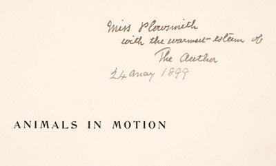 Lot 68 - Muybridge (Eadweard). Animals in Motion. An electro-photographic investigation..., 1899