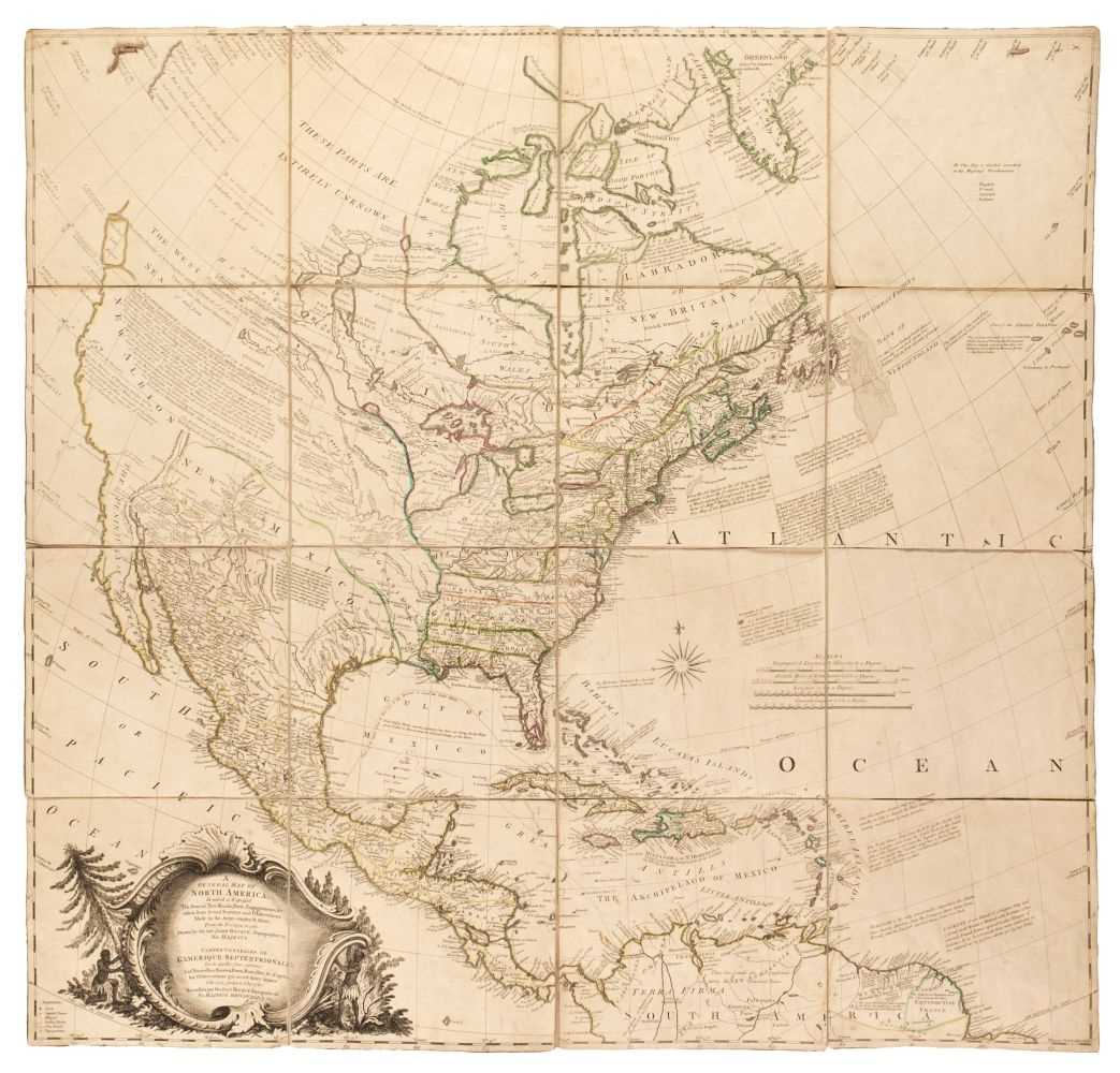 Lot 202 - North America. Rocque (John), A General Map of North America..., circa 1762
