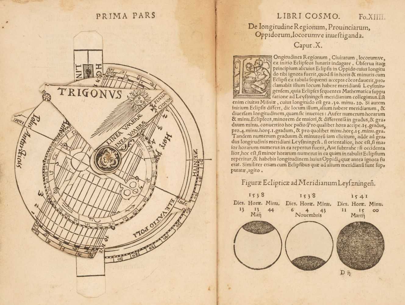 Lot 302 - Apianus (Petrus). Cosmographia. Antwerp: Arnold Berckmann, 1540