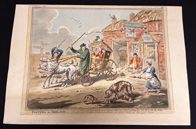 Lot 261 - Irish caricatures. A collection of 13 caricatures, 18th & 19th century