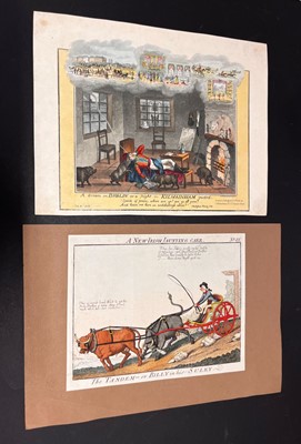 Lot 261 - Irish caricatures. A collection of 13 caricatures, 18th & 19th century