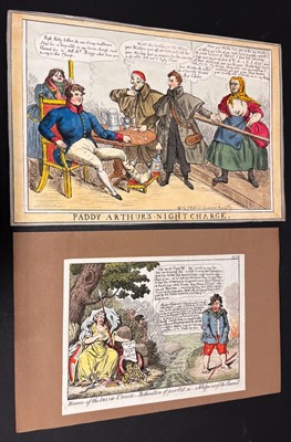 Lot 261 - Irish caricatures. A collection of 13 caricatures, 18th & 19th century