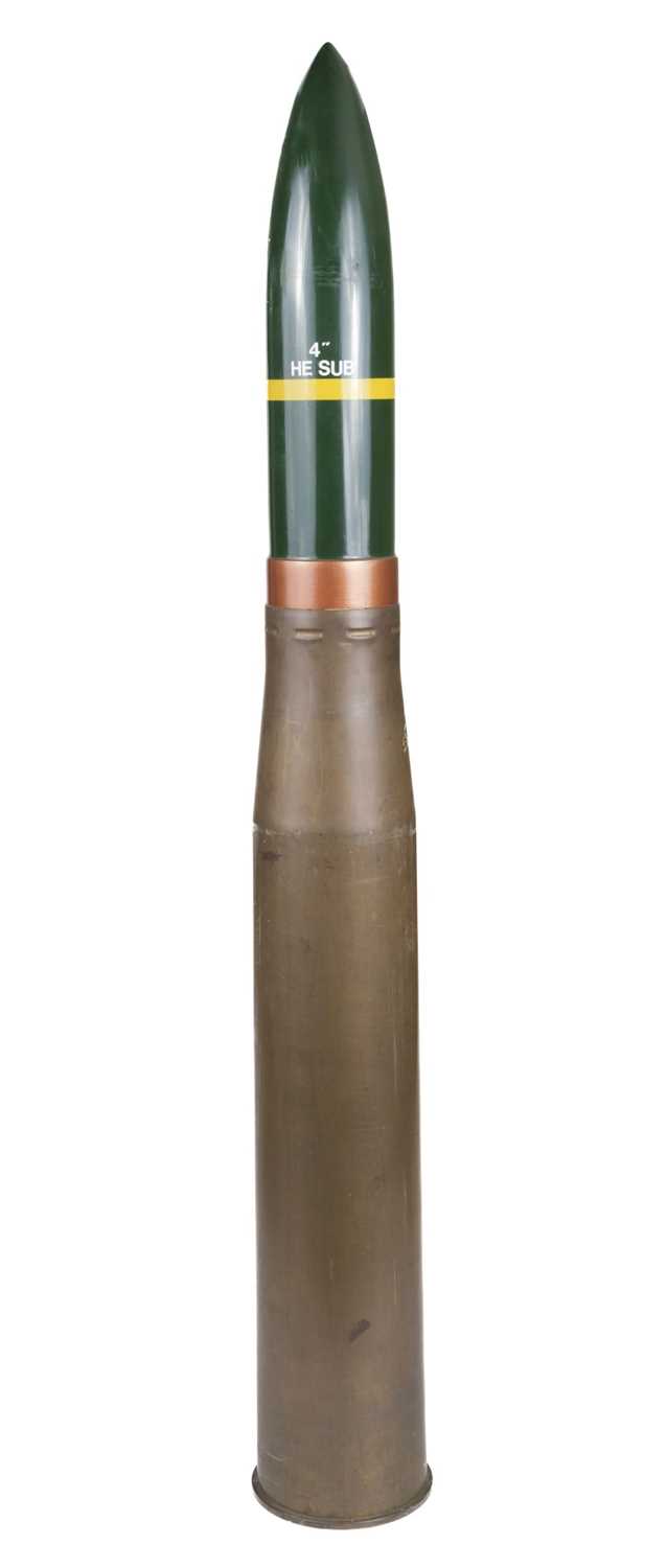 Lot 303 - Munition. An inert 4in Naval Round, ammunition for British QF 4.5 Inch Naval gun
