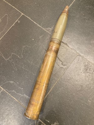 Lot 305 - Munition. An inert WWII German 88 mm projectile round for the 8.8 cm anti-aircraft gun