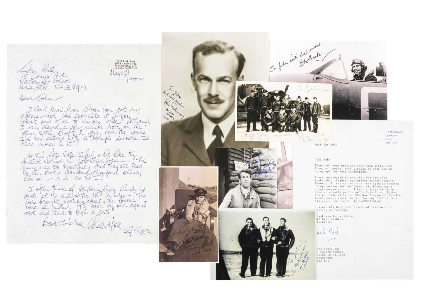 Lot 34 - Battle of Britain Autographs. A fine collection of 189 Autograph Signatures