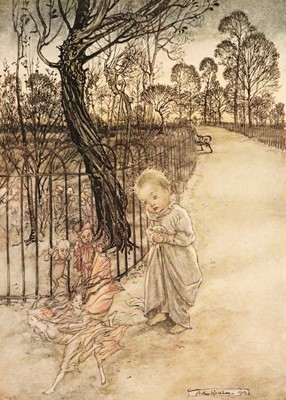 Lot 599 - Rackham (Arthur, illustrator). Peter Pan in Kensington Gardens from The Little White Bird