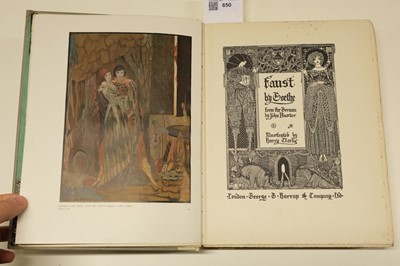 Lot 650 - Clarke (Harry, illustrator). Faust by Goethe, from the German by John Anster, 1925