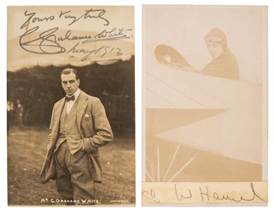 Lot 384 - Early Aviation Ephemera. A business Card for Henry & Maurice Farman Aeroplanes