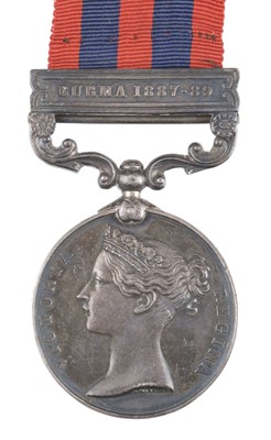 Lot 505 - India General Service 1854-95, 1 clasp, Burma 1887-89 (Major S.H.P. Graves Burma Mily Police)