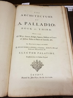 Lot 370 - Palladio (Andrea). The Architecture of A. Palladio; in four books ..., 1715