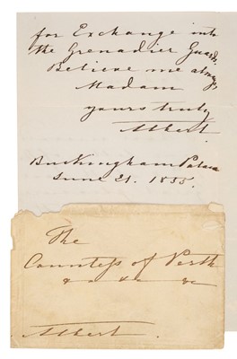 Lot 243 - Albert (1819-1861). Autograph Letter Signed, 'Albert', Buckingham Palace, 21 June 1855