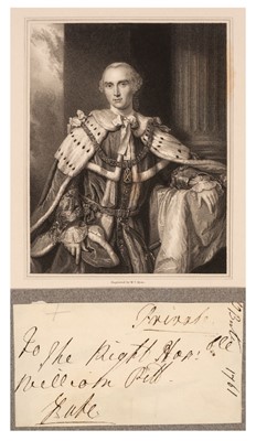 Lot 223 - Stuart (John, 1713-1792). Autograph Signature, ‘Bute’, 1761