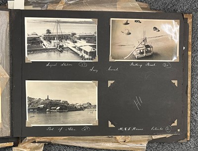 Lot 22 - China and the Far East. A group of 7 incomplete photograph albums relating to China, Hong Kong, etc.