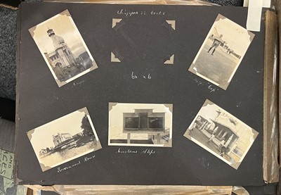 Lot 22 - China and the Far East. A group of 7 incomplete photograph albums relating to China, Hong Kong, etc.